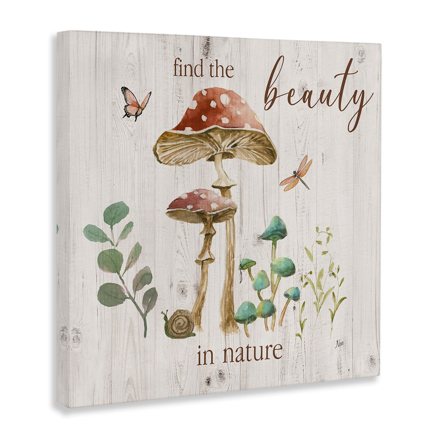 Stupell Industries Find Beauty In Nature Canvas Wall Art Design by Nan