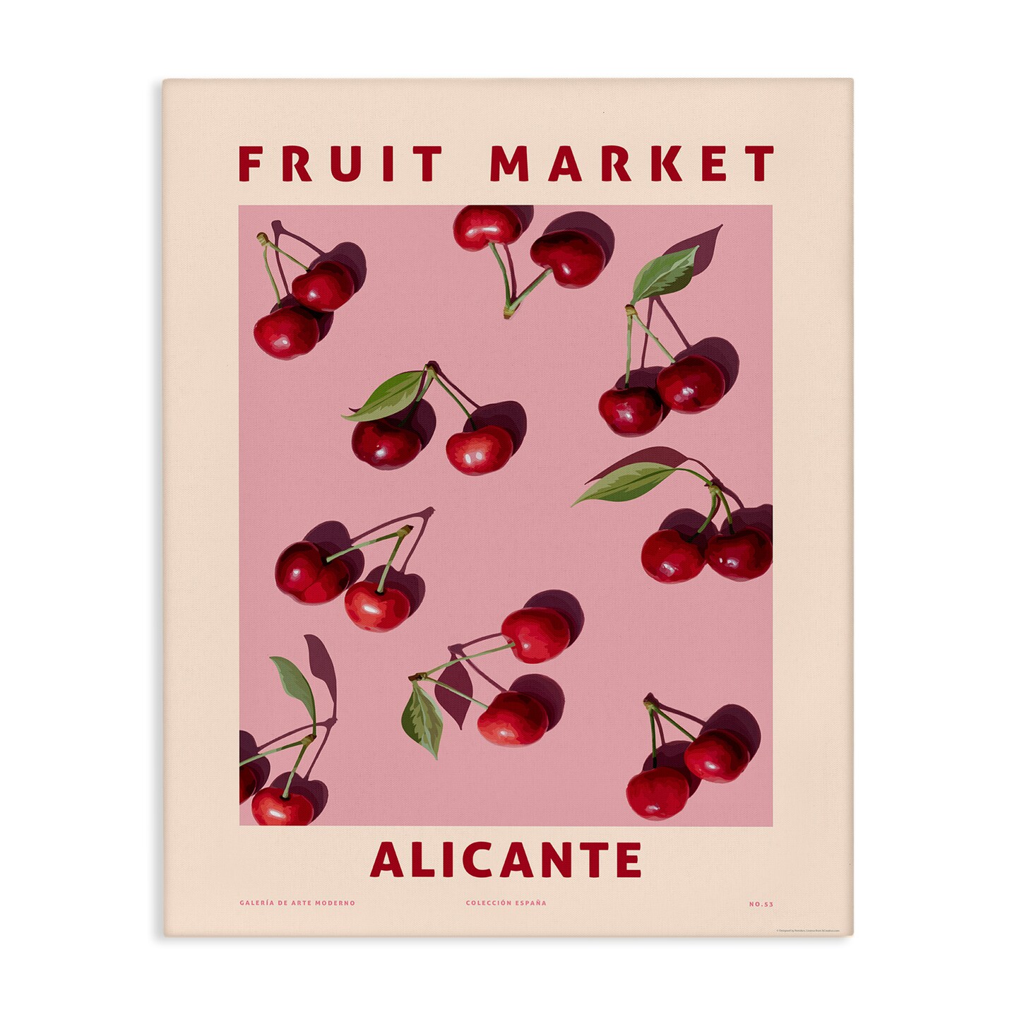Stupell Industries Fruit Market Cherries Canvas Wall Art Design by Reinders