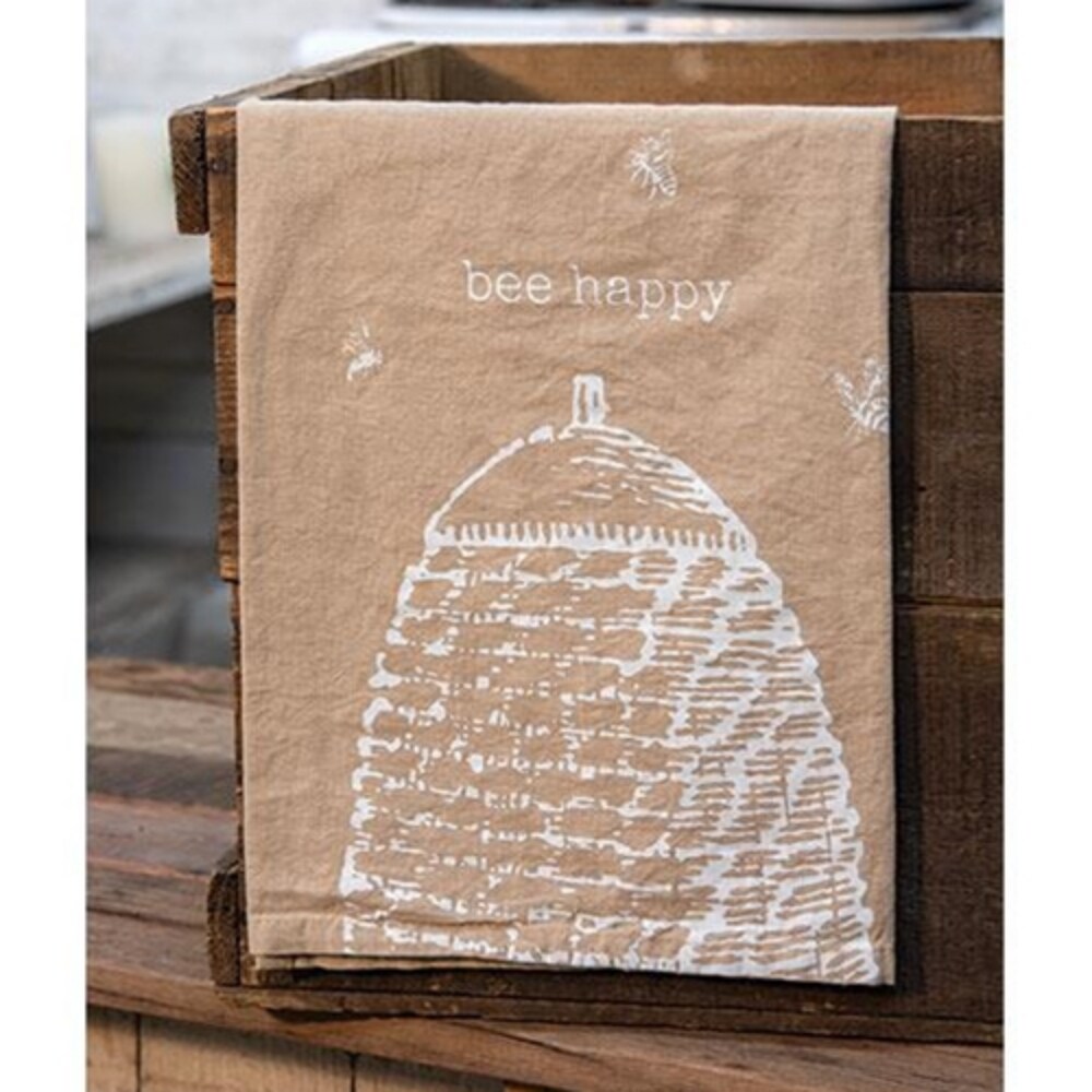Bee Happy Cotton Dish Towel
