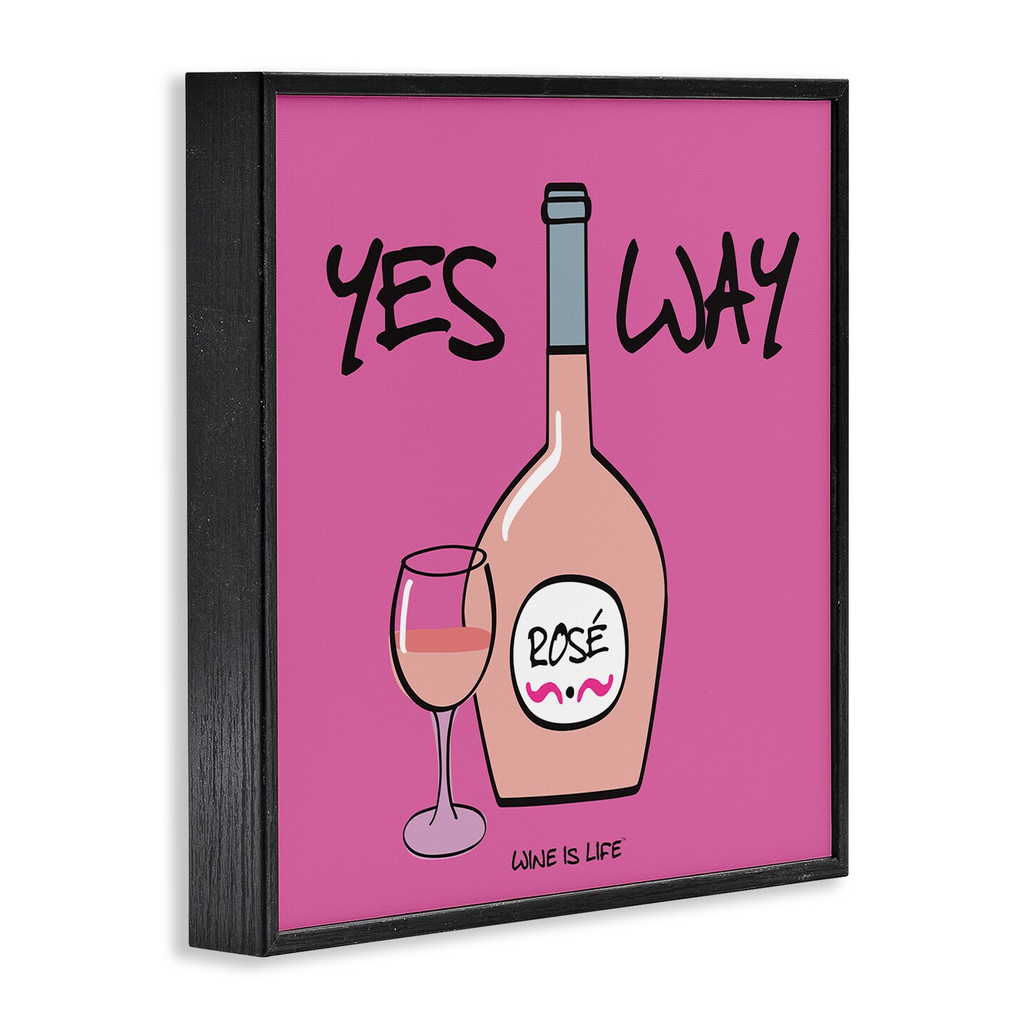 Stupell Industries Yes Way Rose Framed Giclee Wall Art Design by WIL