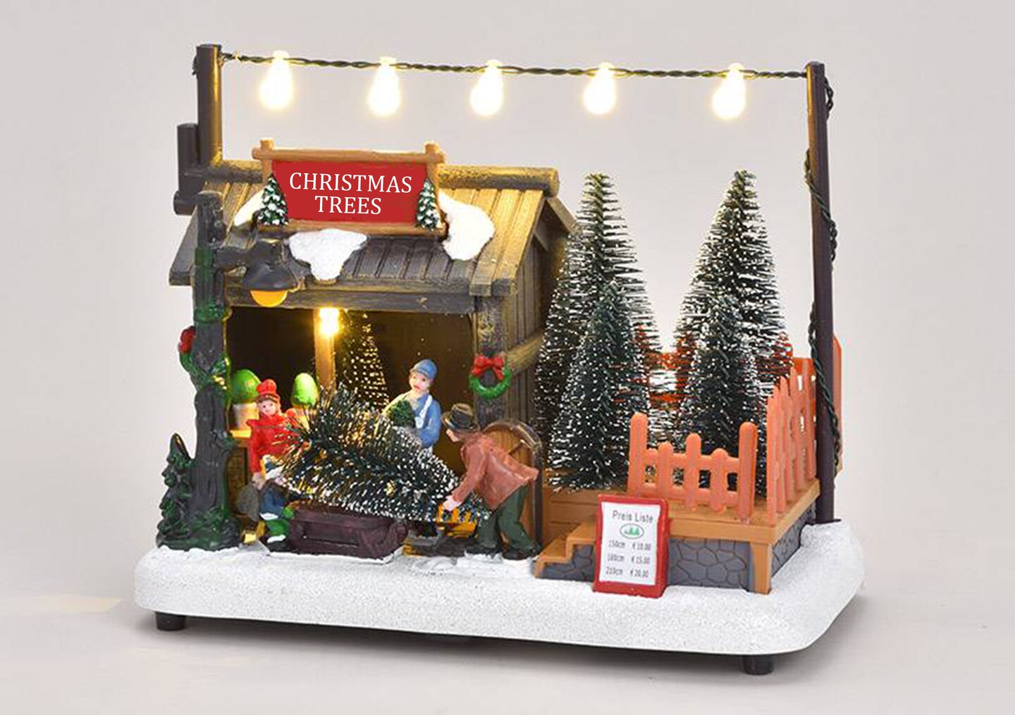Northlight 7&#x22; LED Lighted Tree Shop Christmas Village Display Piece