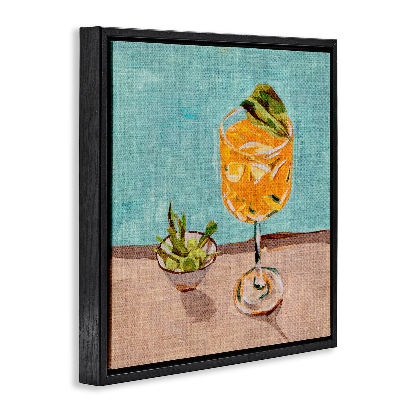Stupell Industries Orange Cocktails Still Life Framed Floater Canvas Wall Art Design by Melissa Wang