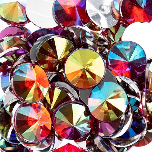 John Bead Rivoli Acrylic Flat Back Rhinestones, 200pcs