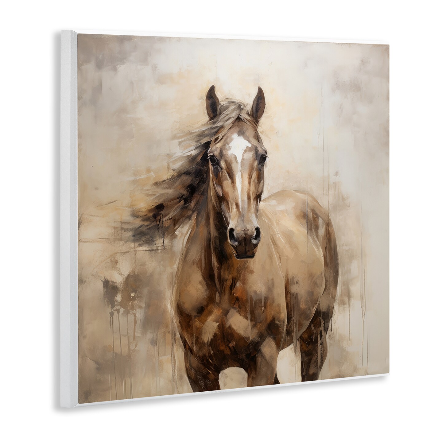 Stupell Industries Horse with Modern Drip Wall Plaque Art Design by PI Creative Art