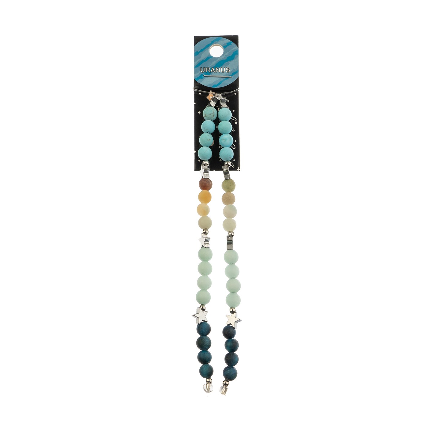 John Bead 6mm Solar System Universe Galaxy 5&#x22; Bead Strand