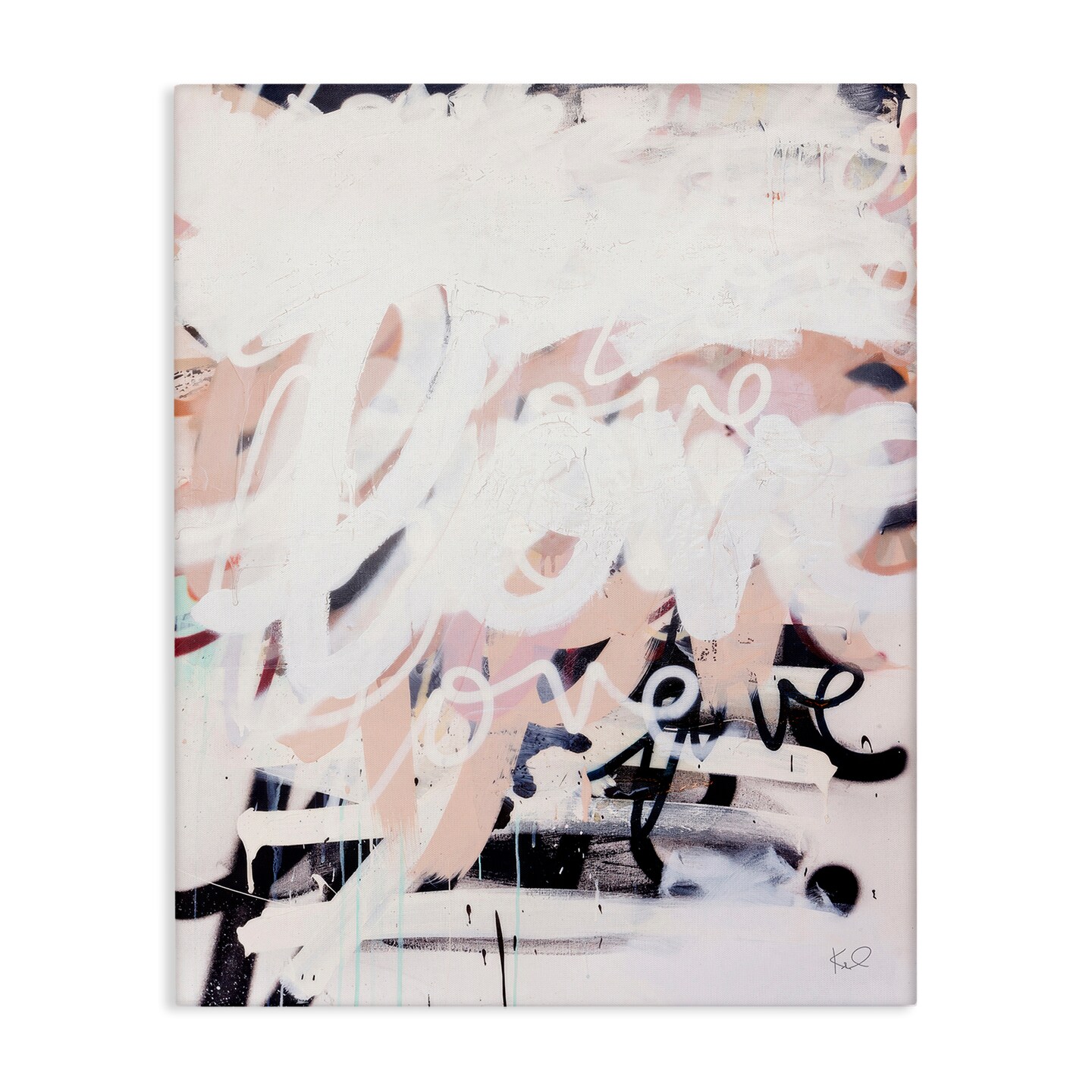 Stupell Industries Urban Graffiti Love Collage Canvas Wall Art Design by Kent Youngstrom