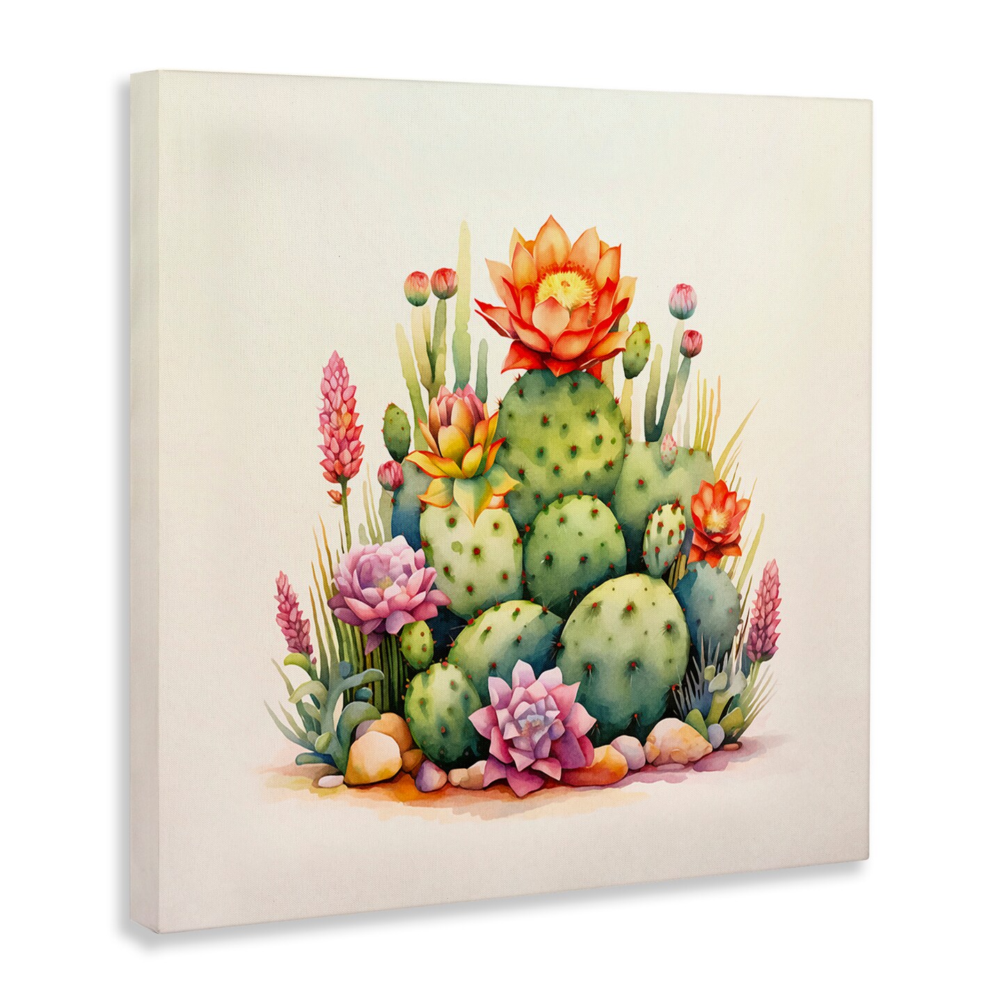 Stupell Industries Desert Spring Cacti Canvas Wall Art Design by Andrea Haase