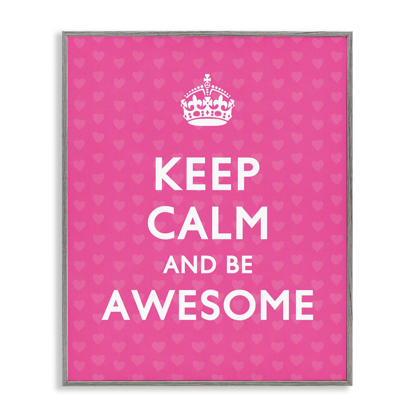 Stupell Industries Keep Calm Be Awesome Framed Giclee Wall Art Design by Nataly White