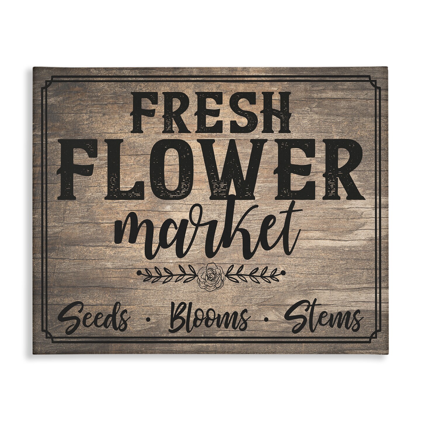 Stupell Industries Rustic Flower Market Canvas Wall Art Design by ...
