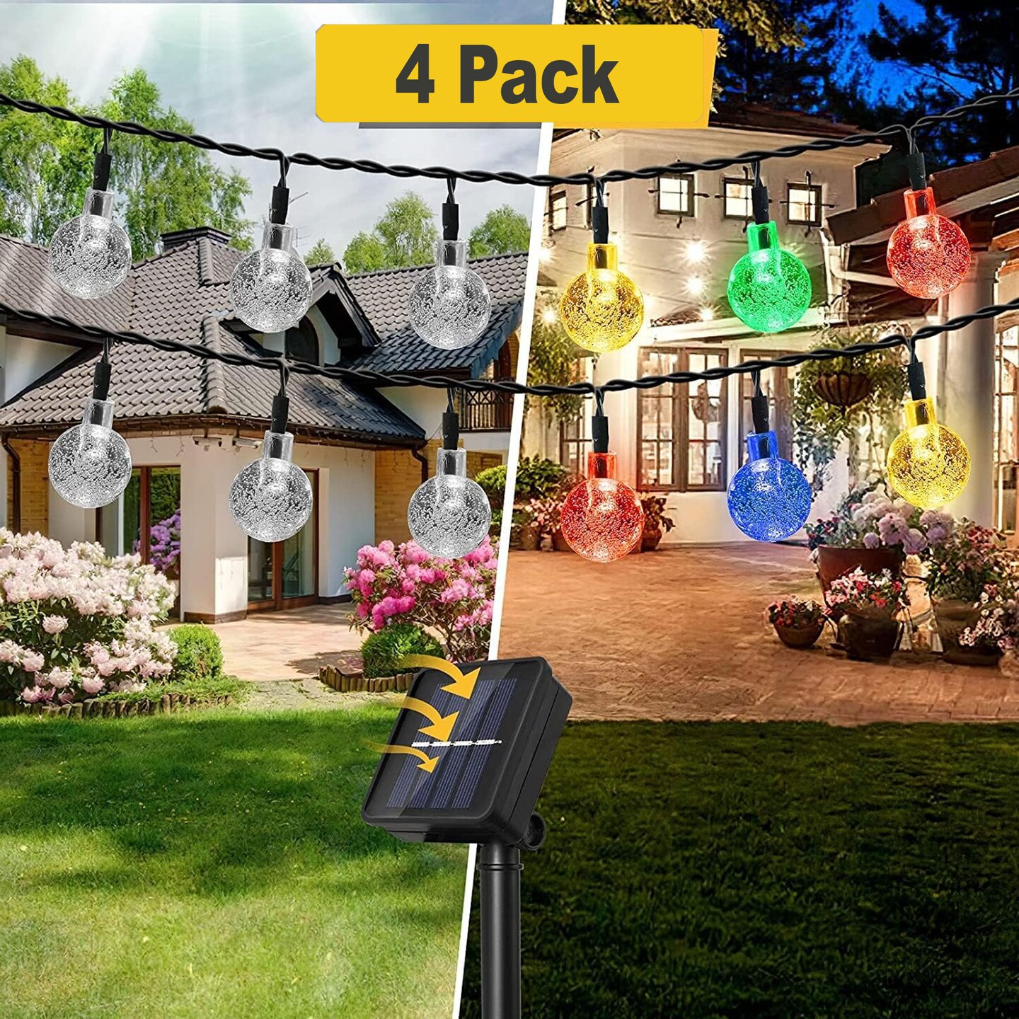 30 LED Solar Bubble Lights with Customizable Modes for Outdoor Decor