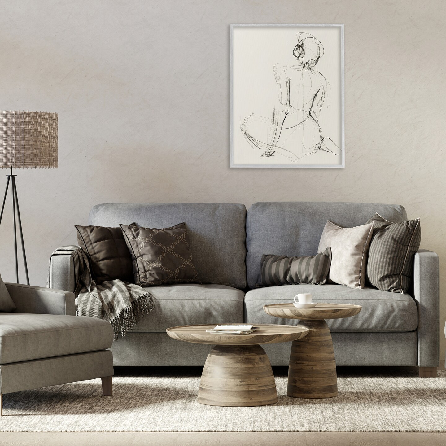 Stupell Industries Nude Figure Study Framed Giclee Wall Art Design by Victoria Barnes