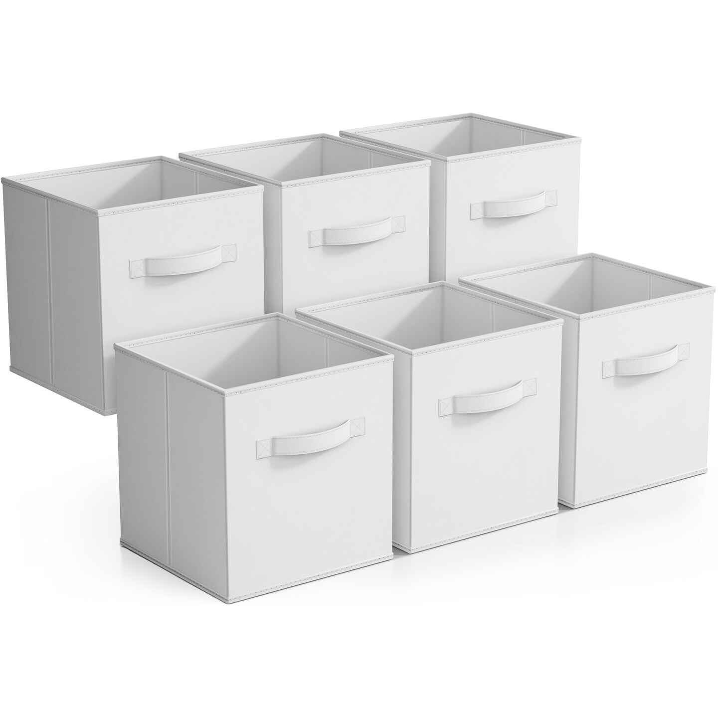 Sorbus Fabric Collapsible Cube Storage Bins Set (6 Pack), Color