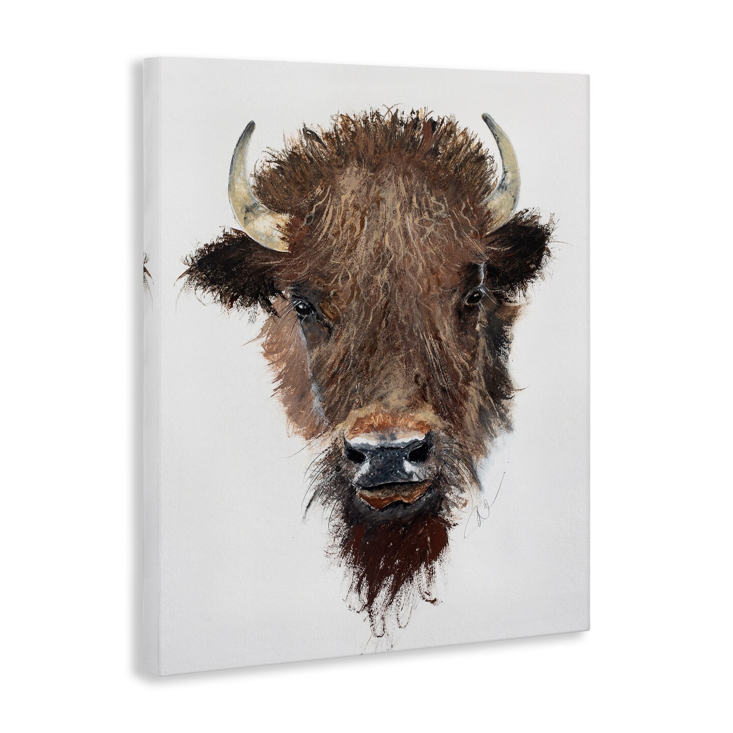 Stupell Industries Western Bison Visage Canvas Wall Art Design by Filippo Ioco