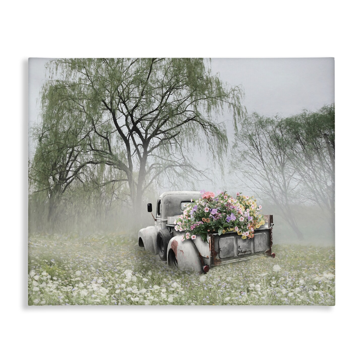 Stupell Industries Overgrown Floral Truck Canvas Wall Art Design by Lori Deiter