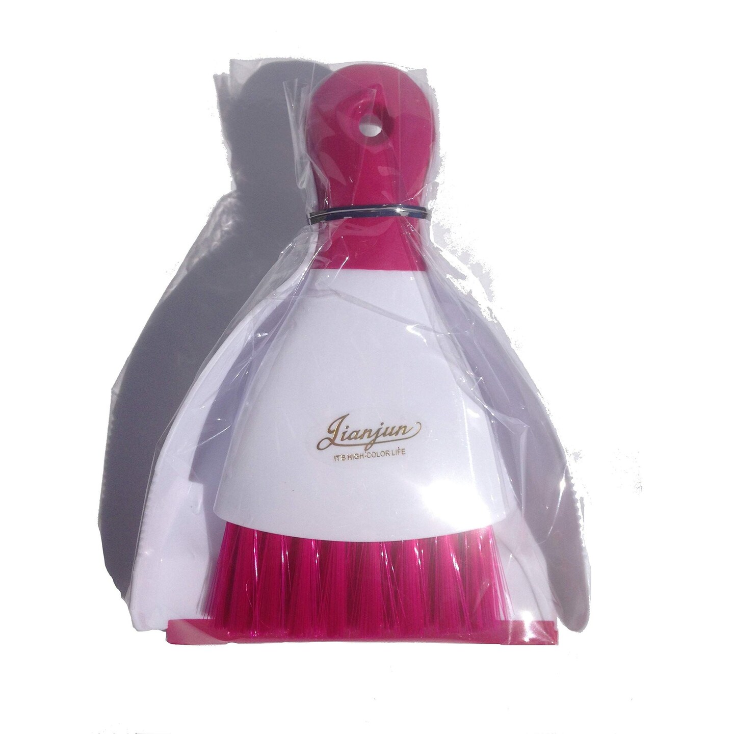 Powerstone Pumice Mini Dustpan &#x26; Brush, Red for Kitchen, Bathroom, Bedroom, Shop and Office