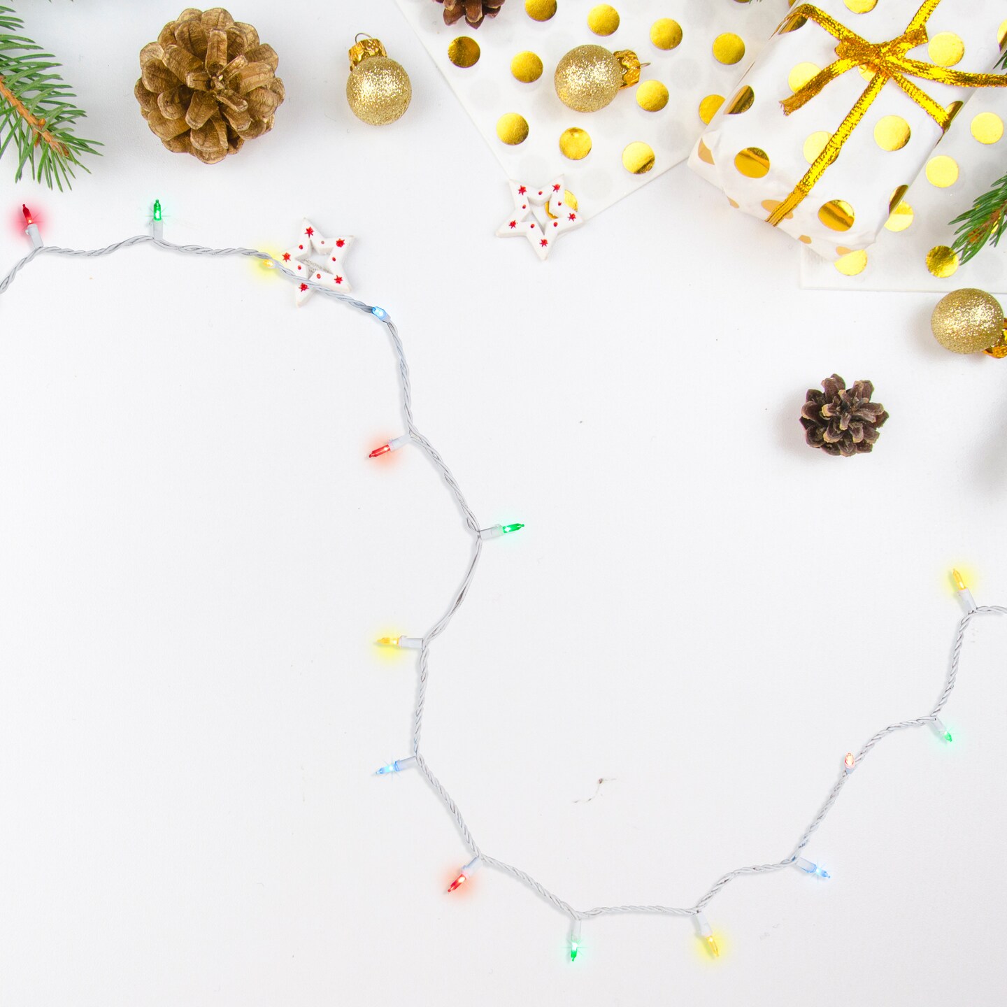 Northlight LED Mini Christmas Lights - Multi-Color - 11.25&#x27; White Wire - 35ct