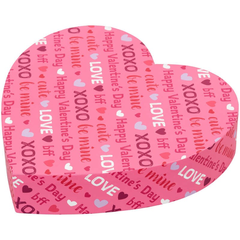 Say It With Words Heart-shaped Valentine's Day Treat Box, 1-count 