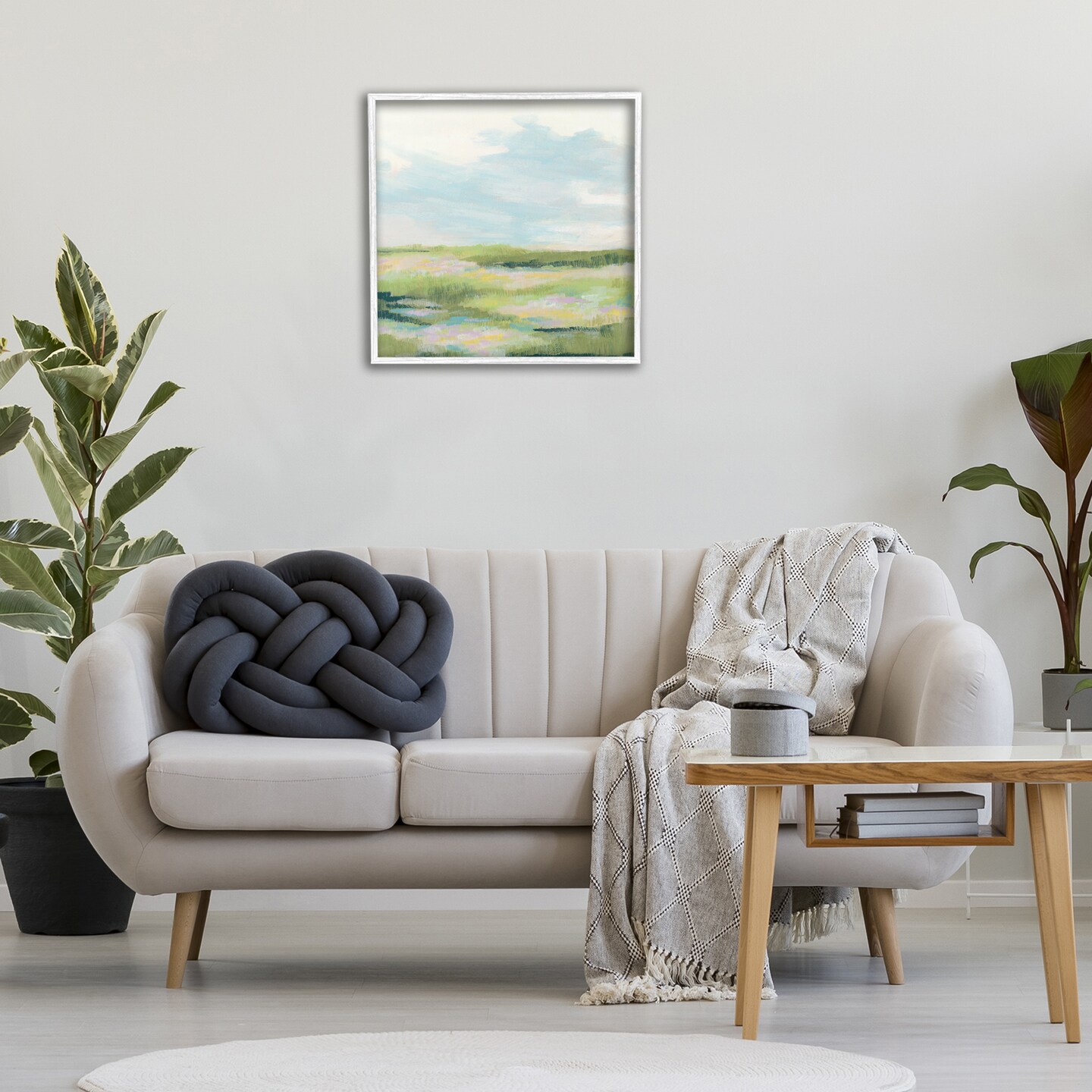 Stupell Industries Brushed Meadow & Sky Framed Giclee Wall Art Design by June Erica Vess