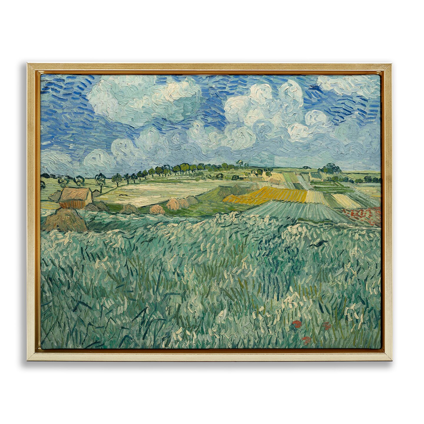 Stupell Industries Classical Van Gogh Farmland Framed Floater Canvas Wall Art Design by one1000paintings