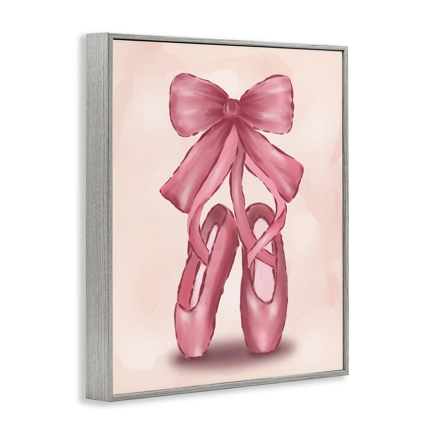 Stupell Industries Ballet Slippers Bow Framed Giclee Wall Art Design by Hey Bre! Creative Studio
