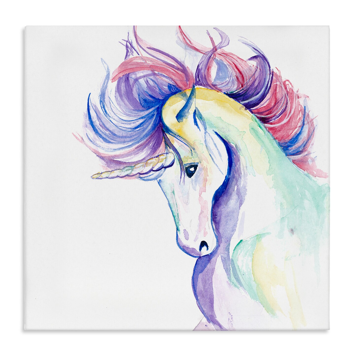 Stupell Industries Windblown Mane Unicorn Canvas Wall Art Design