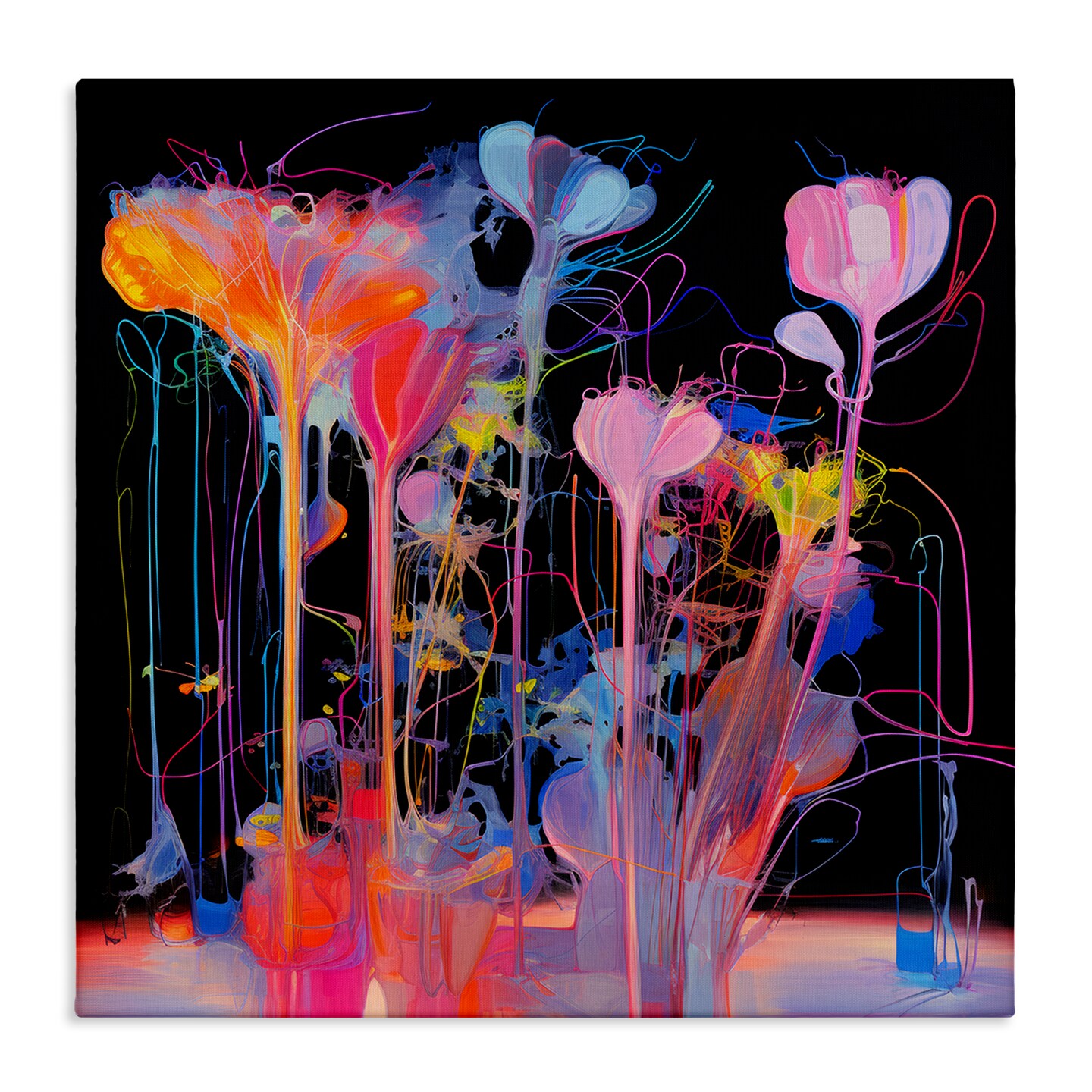 Stupell Industries Bold Otherworldly Blossoms Canvas Wall Art Design by Nuk Nalandro