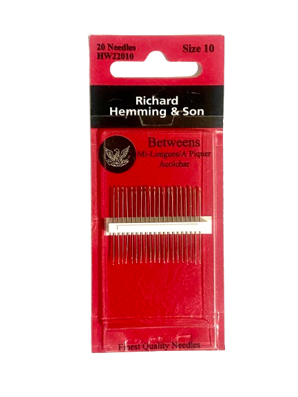 Hand Sewing Needles --- Betweens / Quilting --- Size 10 --- by Richard Hemming & Son®