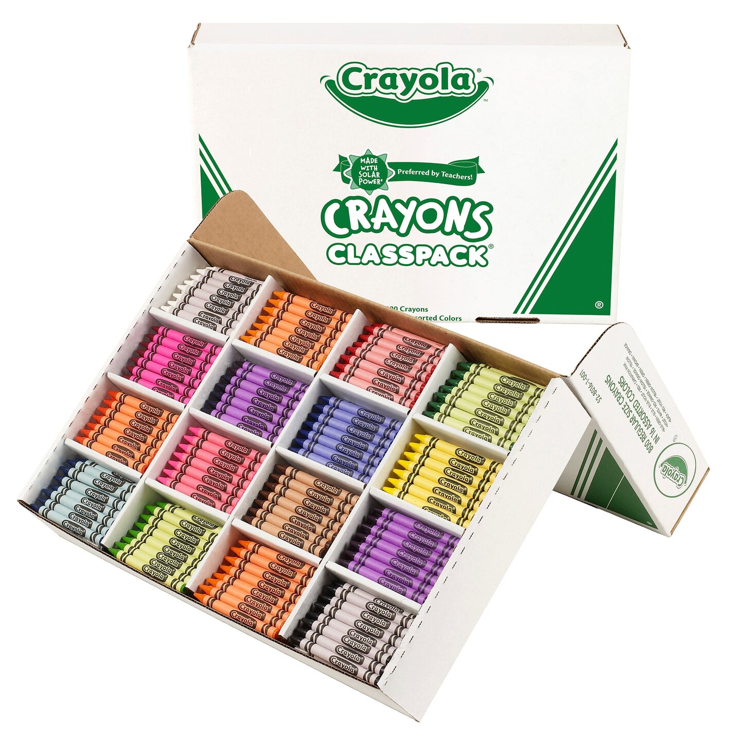 Crayon Classpack&#xAE;, Reg Size, 16 Colors, Pack of 800