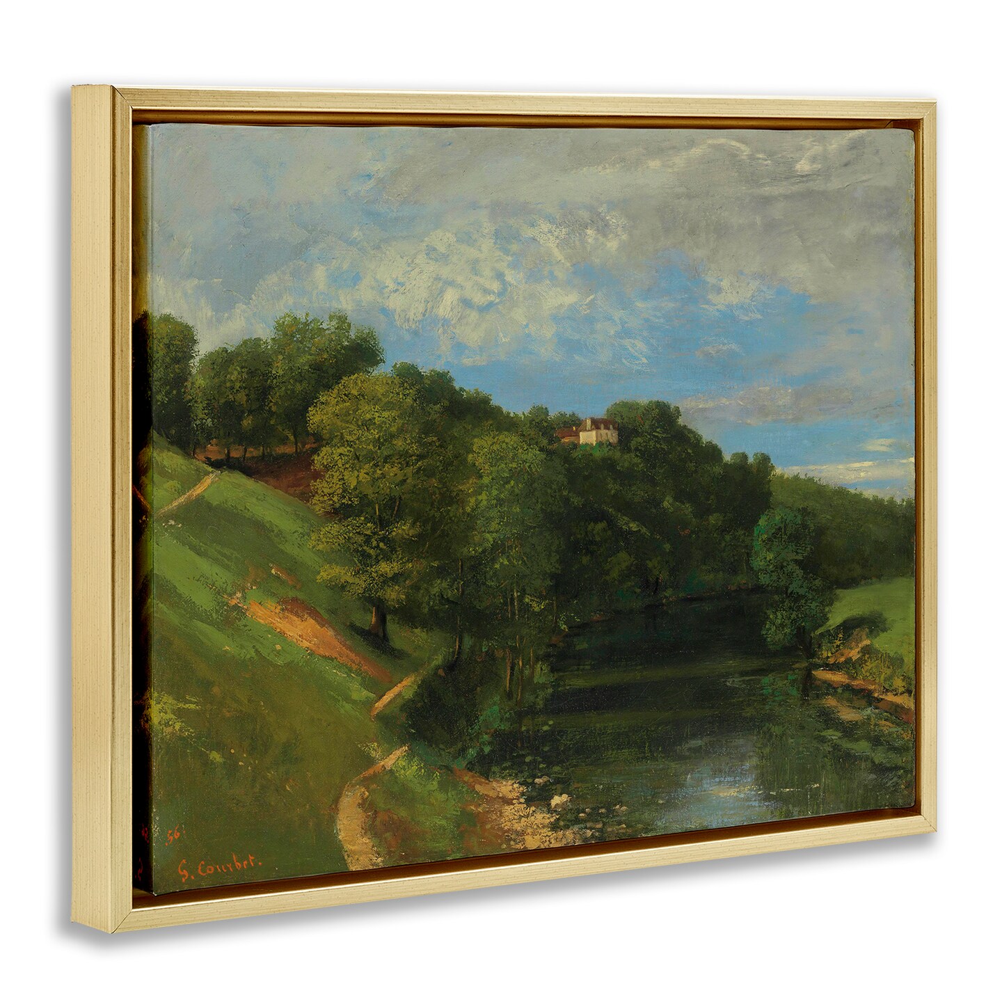 Stupell Industries Classic River Landscape Framed Floater Canvas Wall Art Design by one1000paintings