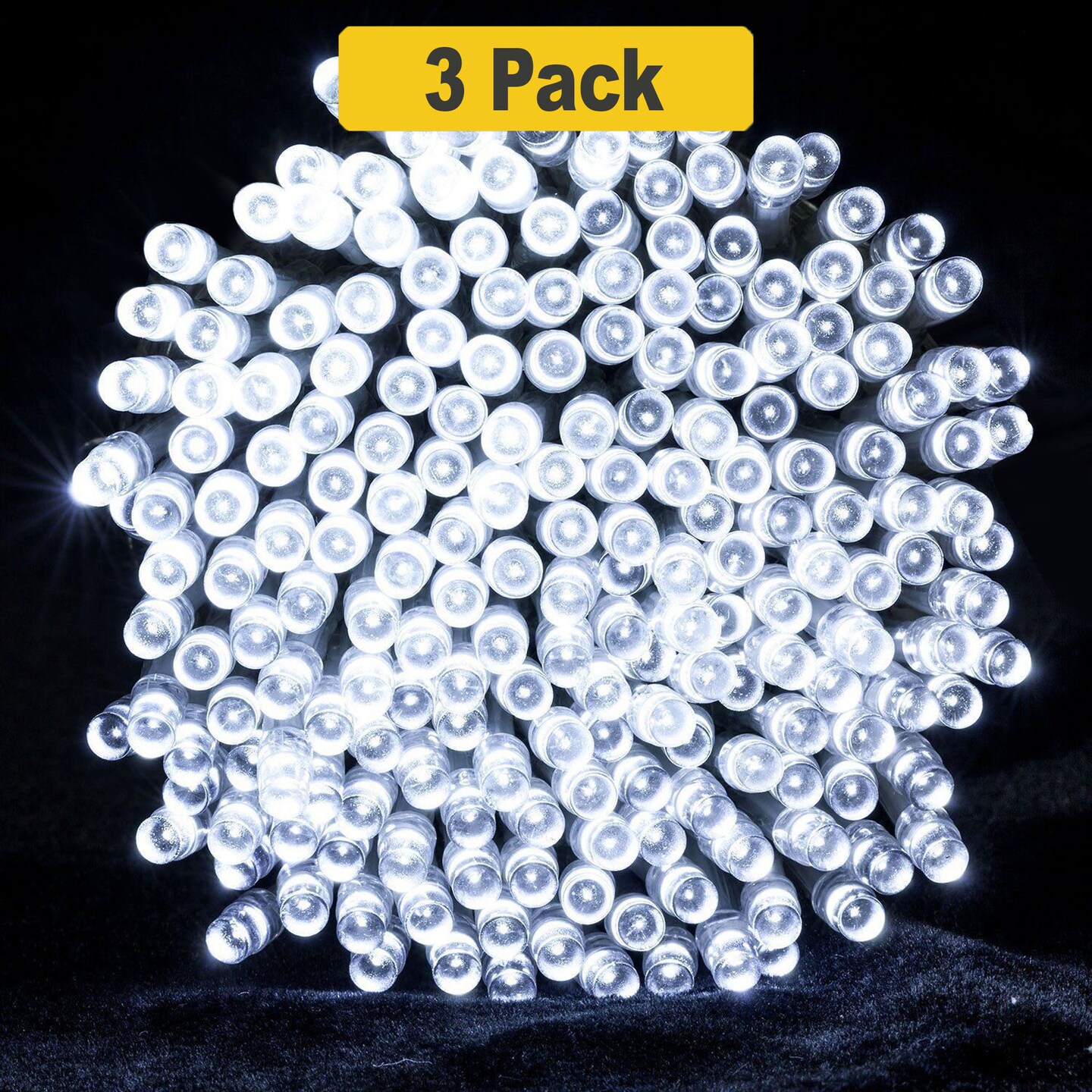 100 LED Solar String Lights with Green Cable for Outdoor Decorating