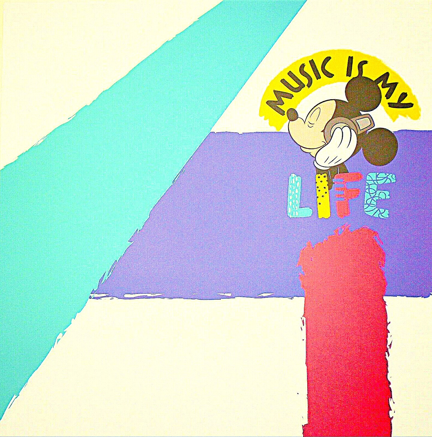 Disney Mickey Mouse Music Is My Life 12x12 Scrapbook Paper