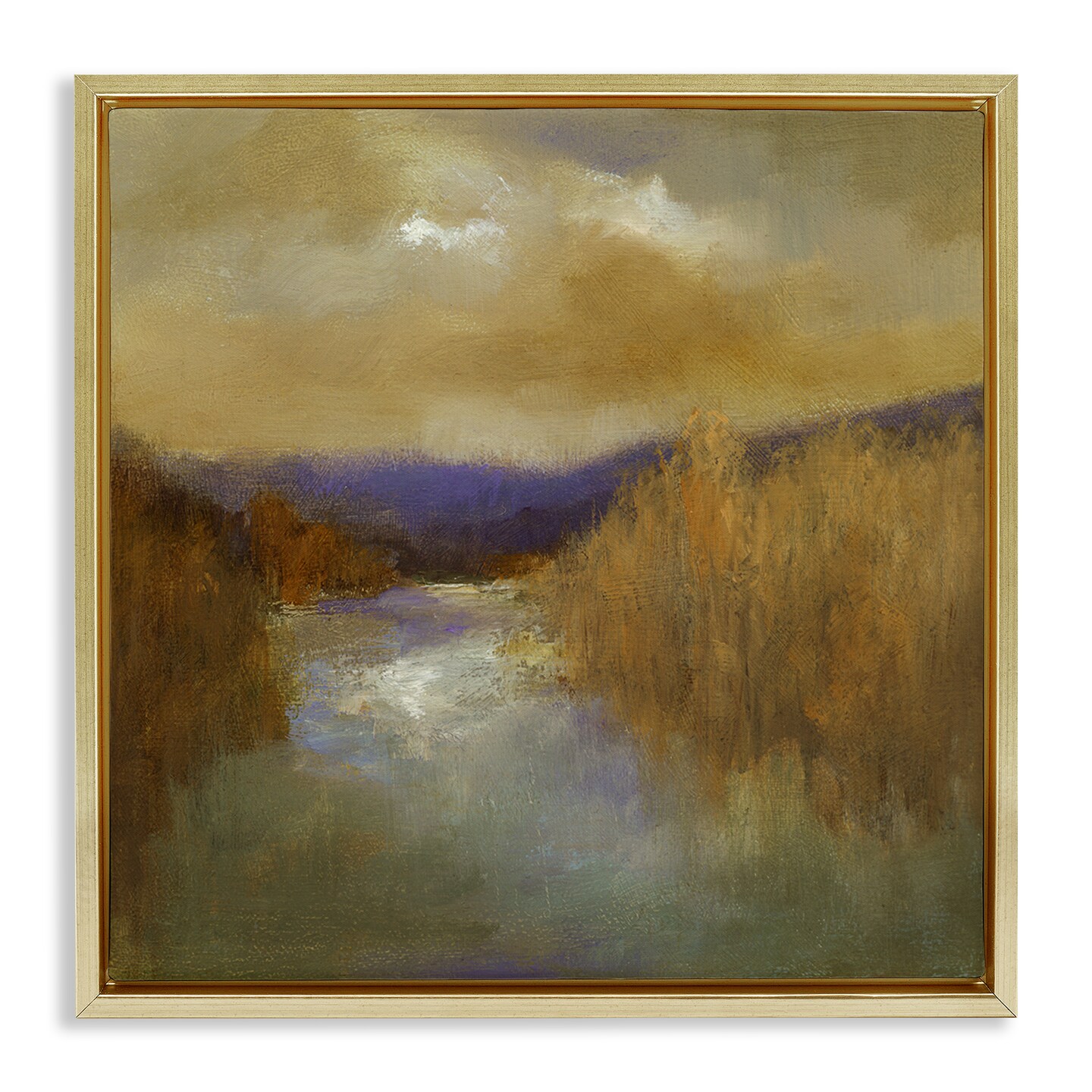 Stupell Industries Moody Shadowed River Framed Floater Canvas Wall Art Design by Sheila Finch