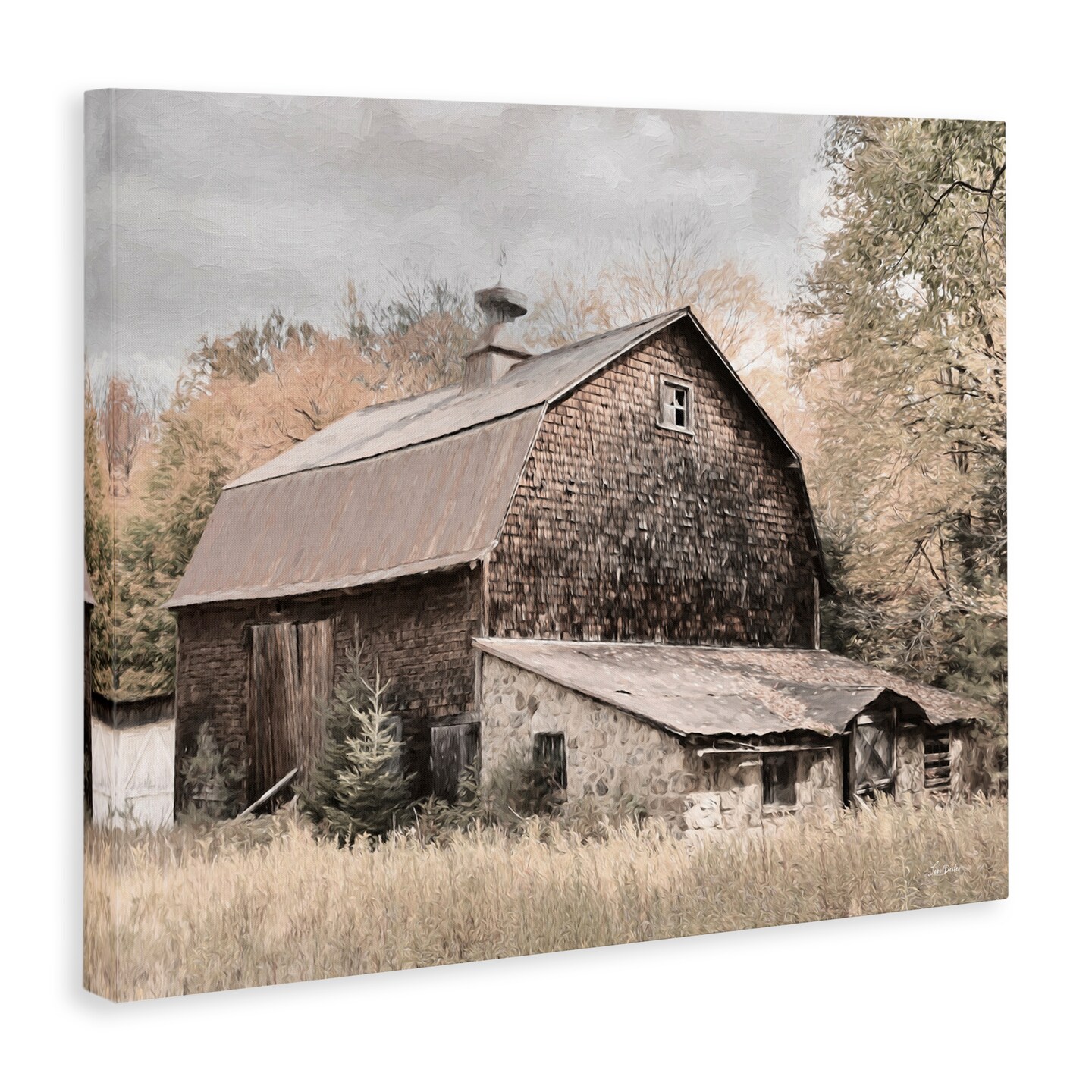 Stupell Industries Beige Rustic Barn Canvas Wall Art Design by Lori Deiter