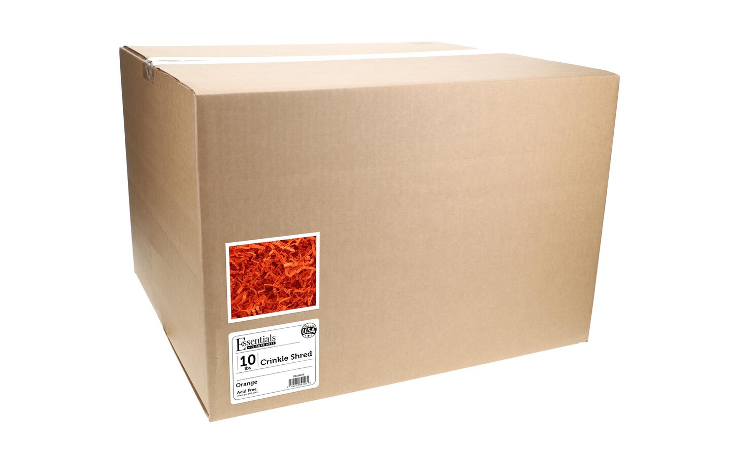 Essentials by Leisure Arts Crinkle Shred Box, Orange, 10lbs Shredded Paper Filler, Crinkle Cut Paper Shred Filler, Box Filler, Shredded Paper for Gift Box, Paper Crinkle Filler, Box Filling