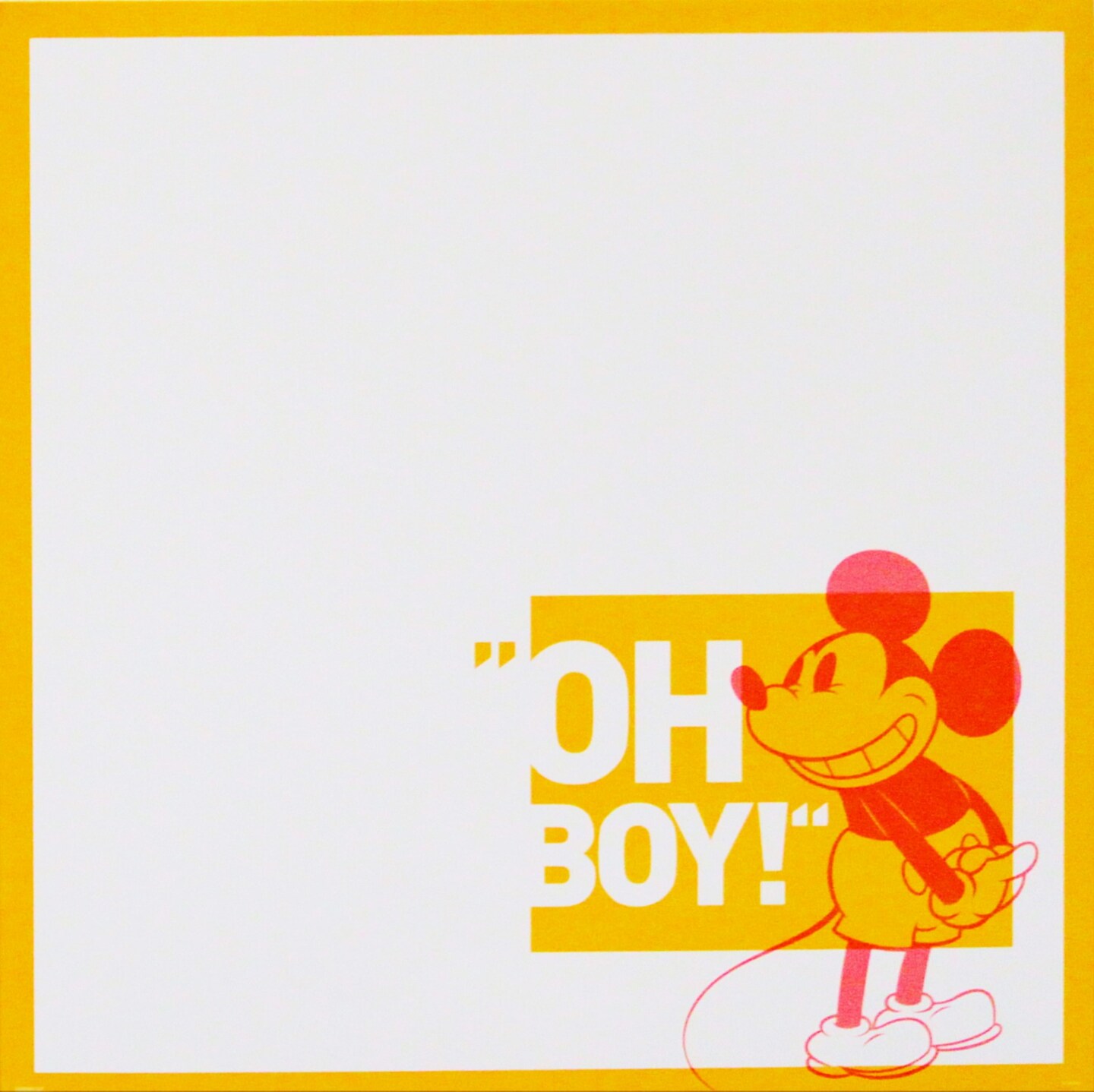 Disney Mickey Mouse &#x22;Oh Boy!&#x22; 12x12 Scrapbook Paper