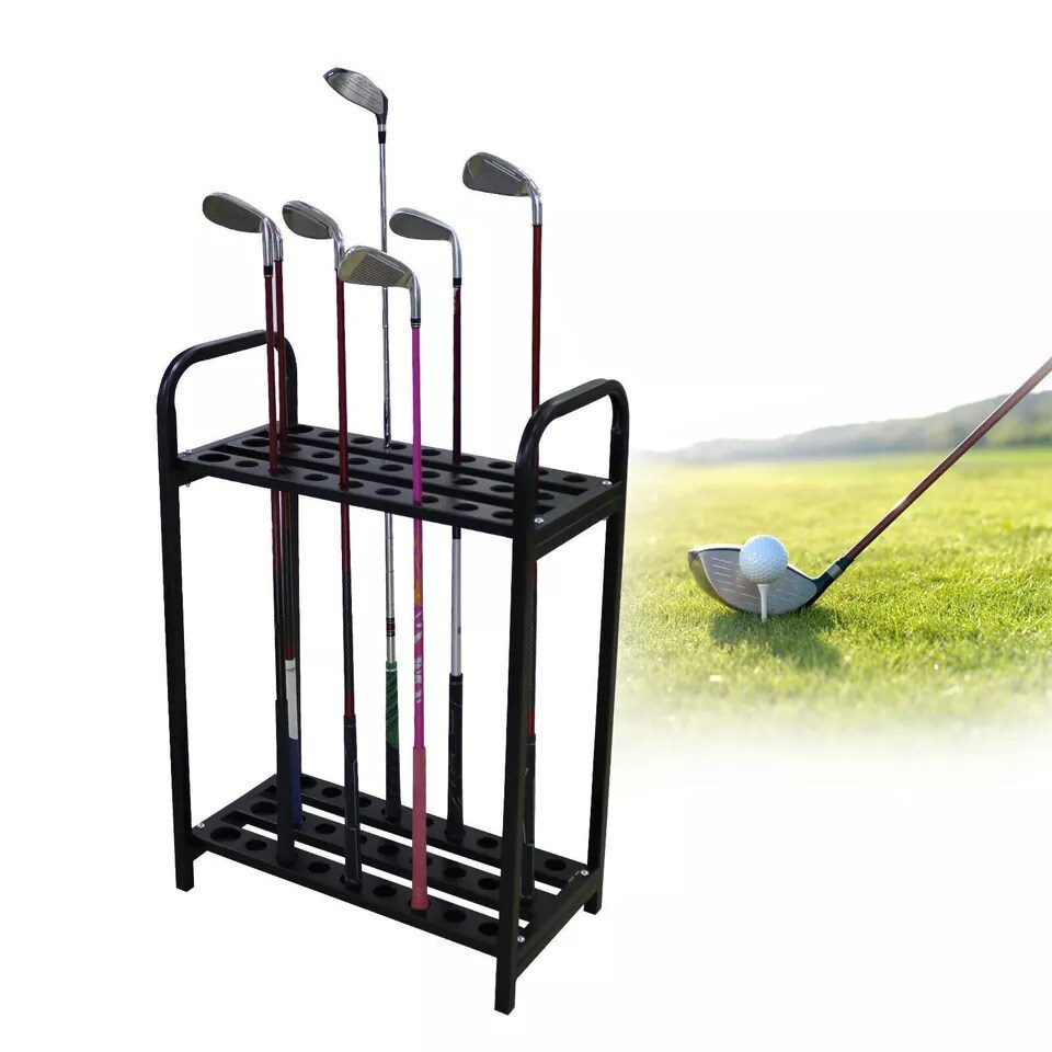 Golf Club Display Rack Golf Putter Storage Organizer 27-Hole Golf Club Holder