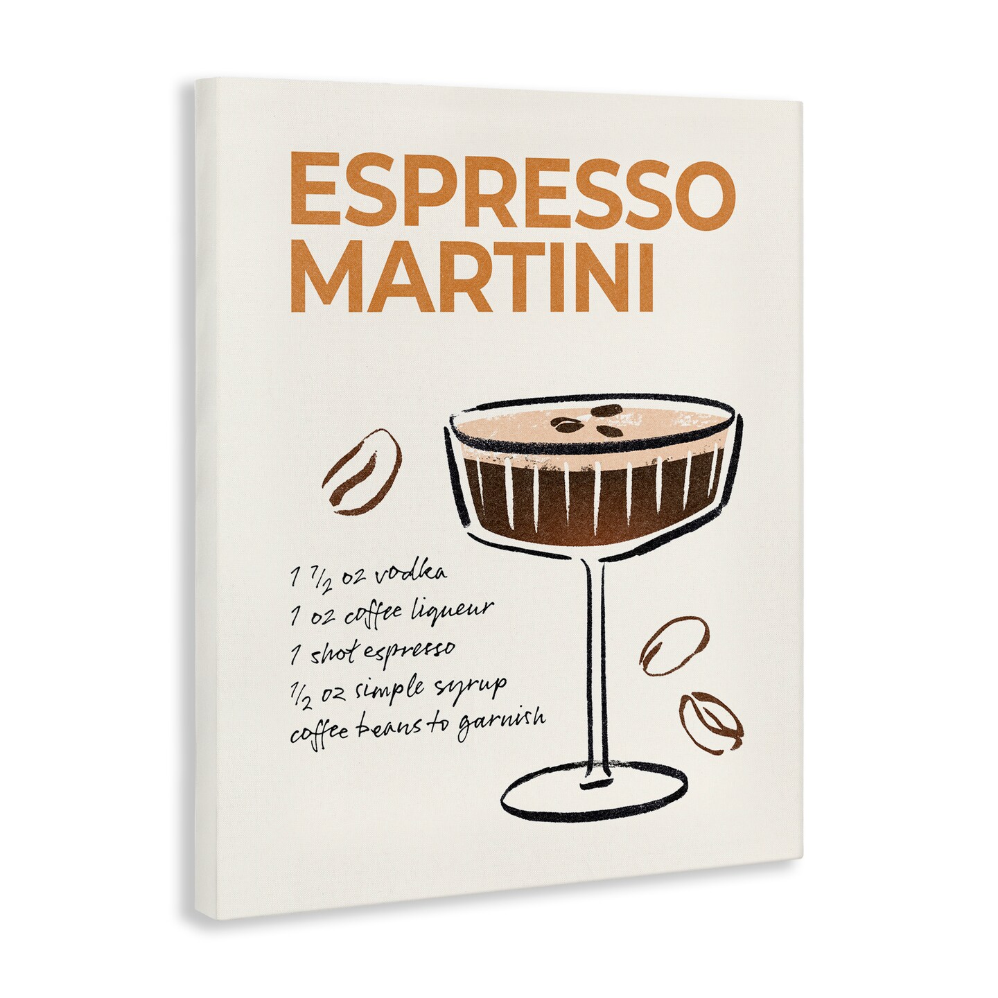 Stupell Industries Espresso Martini Recipe Canvas Wall Art Design by Victoria Barnes