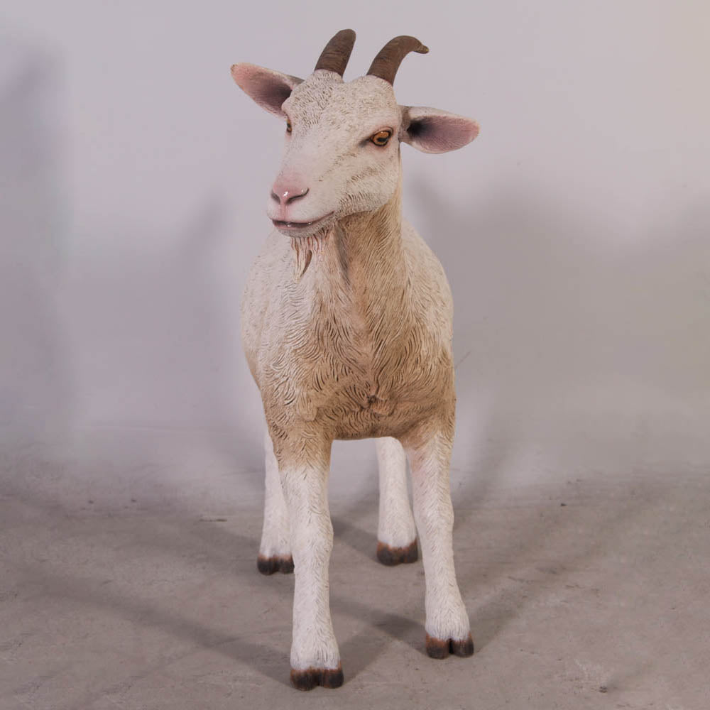 Cream Goat Life Size Statue