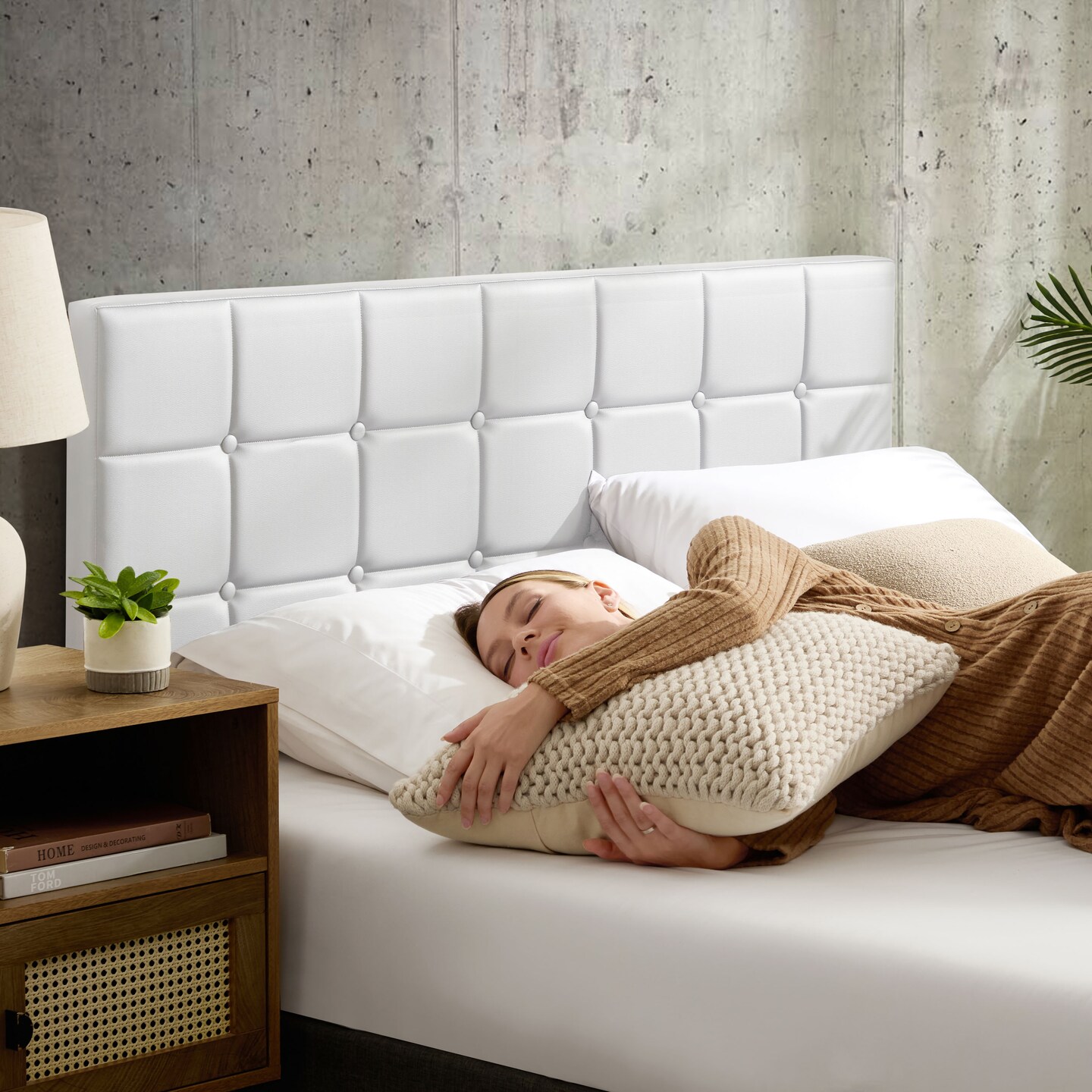 Nestl Button Tufted Upholstered Headboard