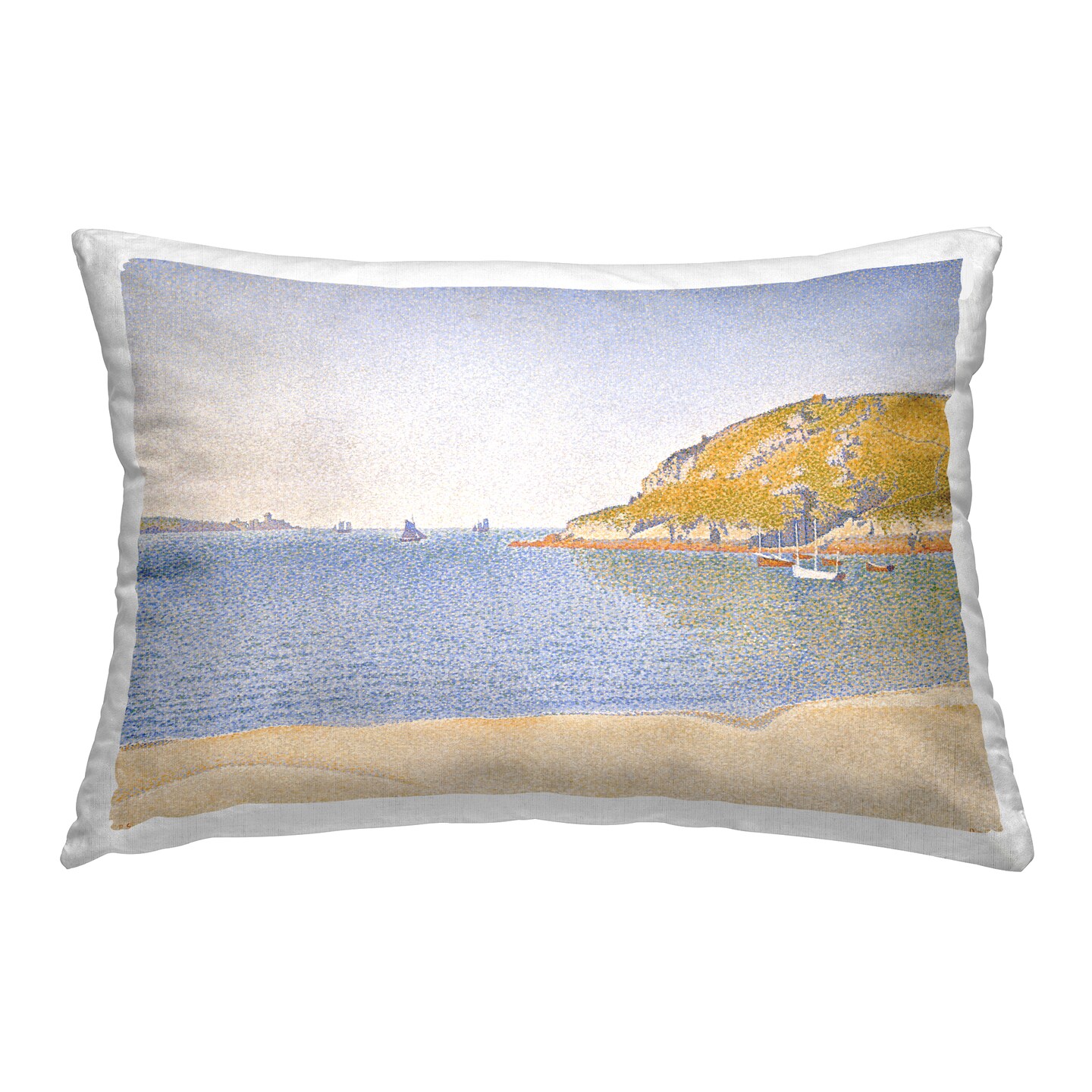 Classical Venice Signac Painting Decorative Printed Throw Pillow Design by one1000paintings, 14 x 7 x 20