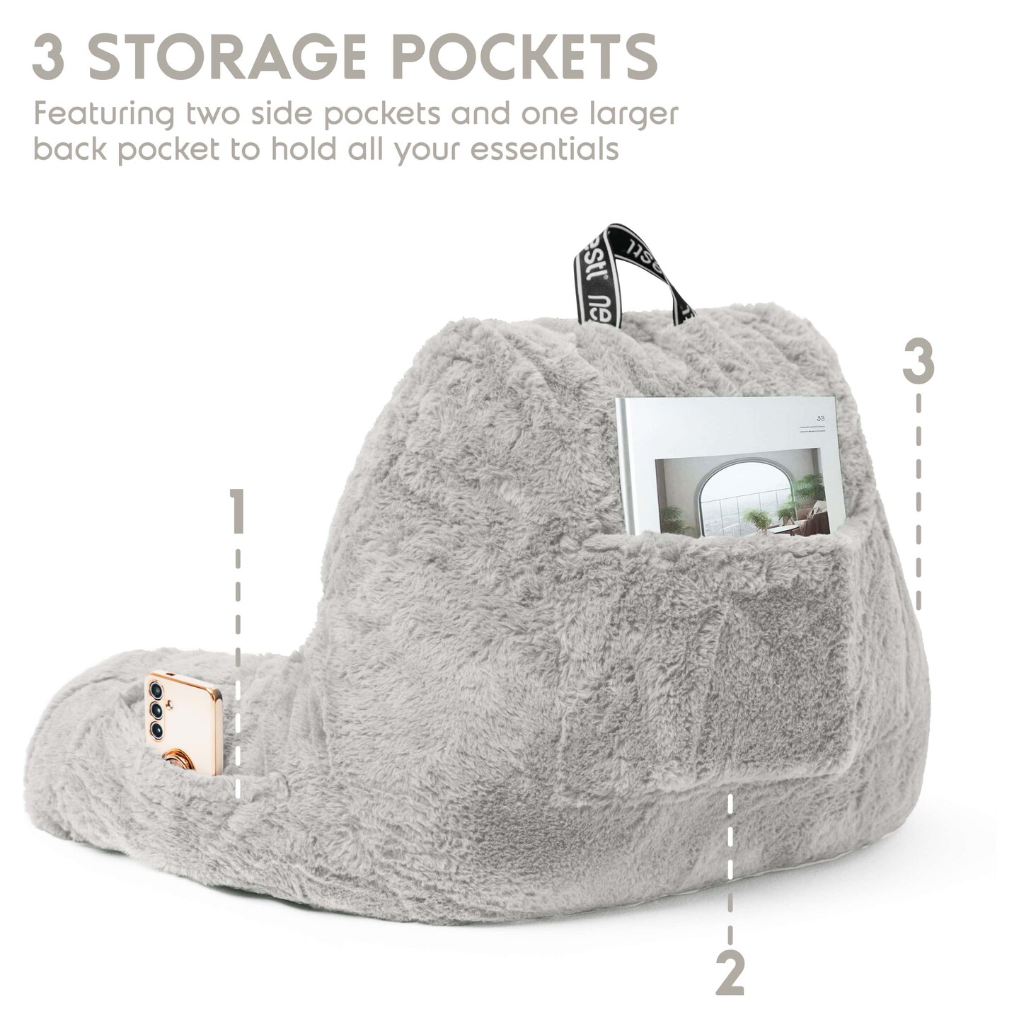 Nestl Fur Reading Pillow