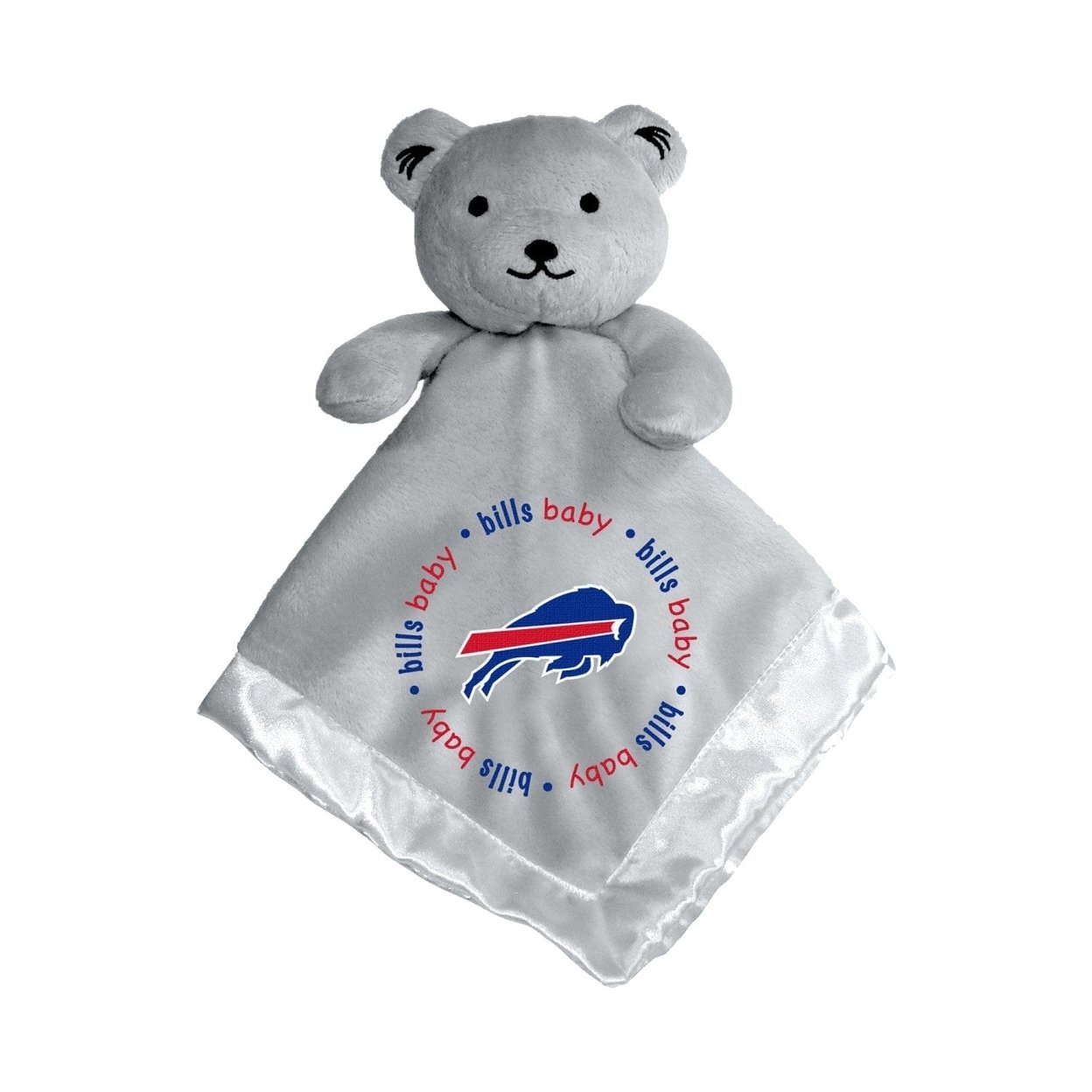 Buffalo Bills Security Bear Gray Plush Buddy 14X14 Soft Satin Lined