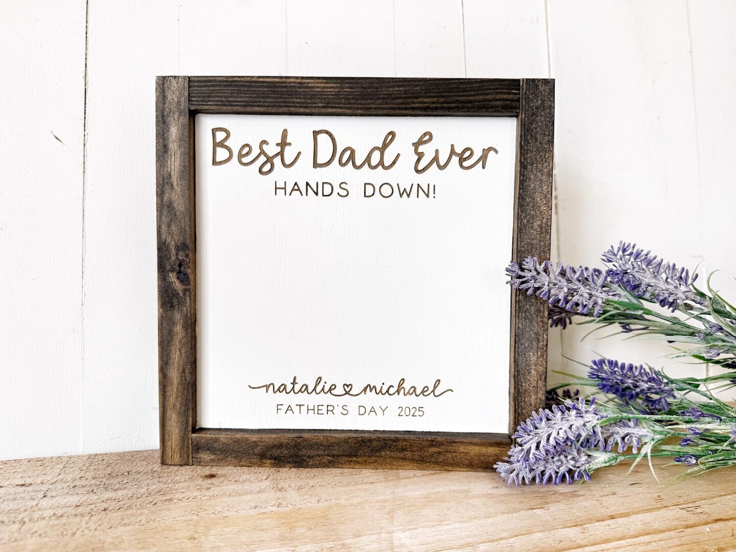 Handprint Sign for Dad, Custom Fathers Day Gift from Kids, Best Dad Ever  Hands Down Sign MakerPlace by Michaels