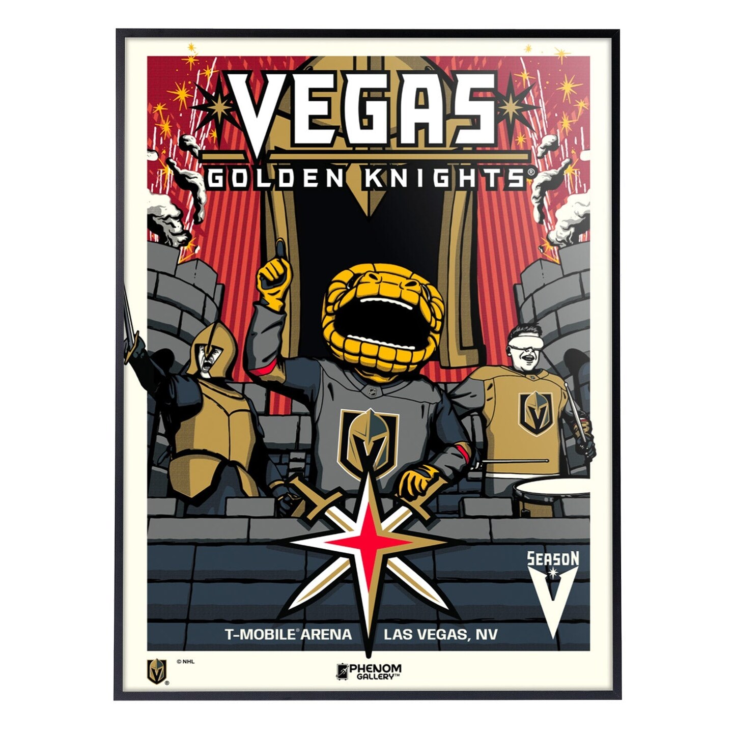 Phenom Gallery Vegas Golden Knights 5th Anniversary Fan Appreciation Print Serigraph