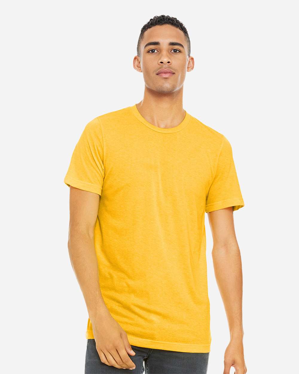 BELLA + CANVAS Triblend Short Sleeve Crewneck T-Shirt for Everyday Comfort & Custom Print Casual Tee