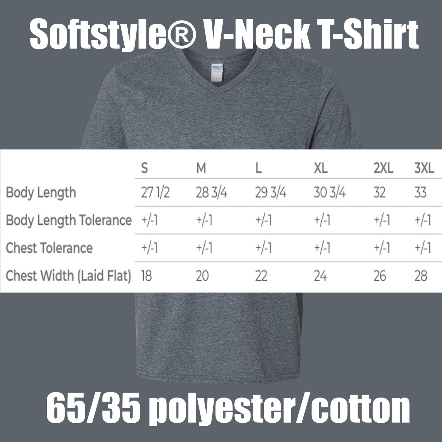Gildan Adult's Softstyle V-Neck T-Shirt, Arts & Craft Dark Heather Plain tee