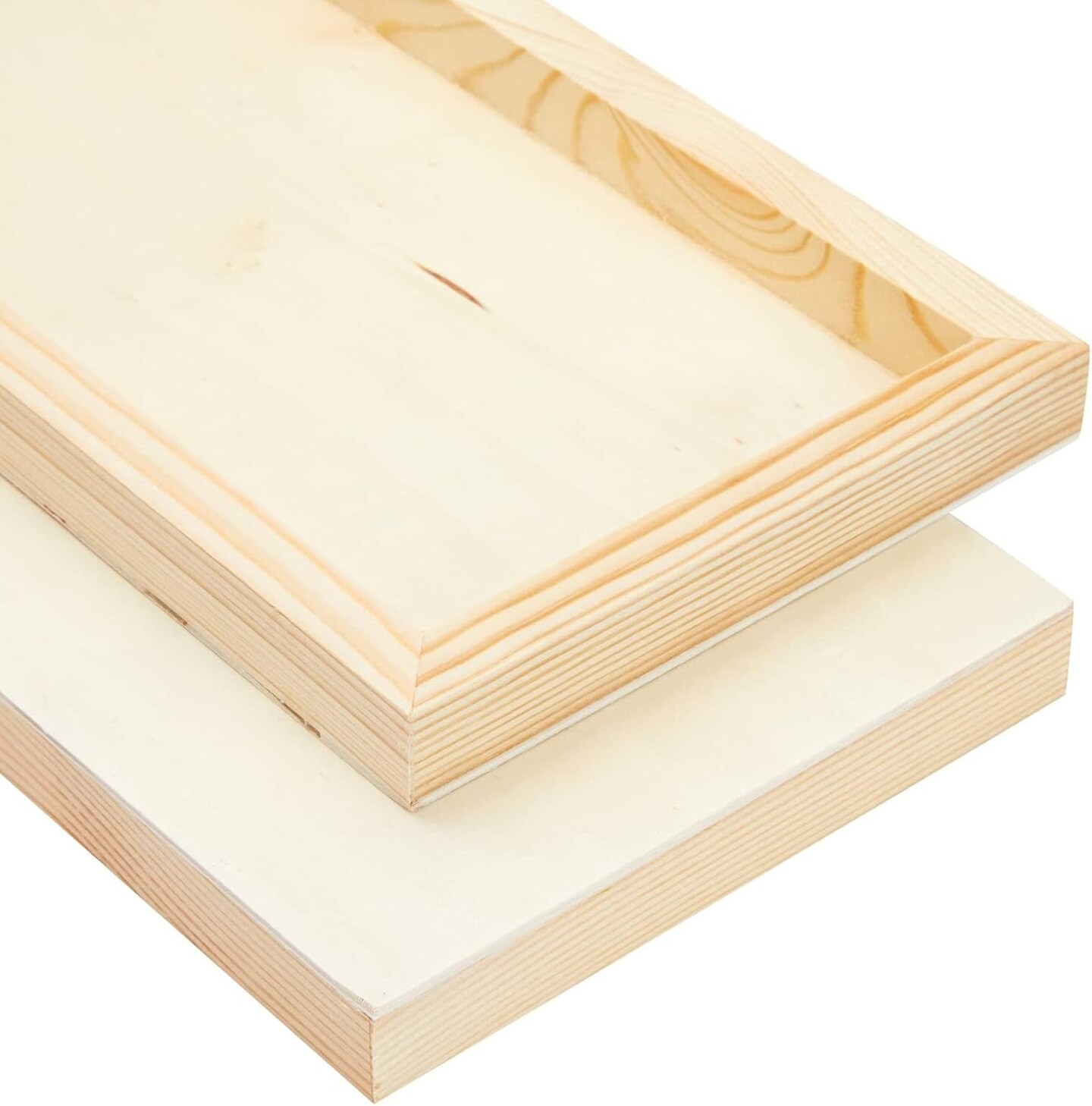 Unfinished Wood Panels for Painting, DIY, Arts and Crafts, Deep Cradle Boards, 6x23 Inch Wood Canvas, Blank Wooden Sign for Wall, Home, Office, School, 0.84 in Thick - Pack of 4