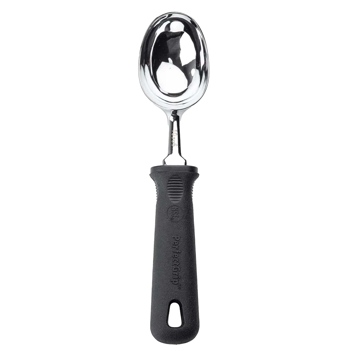 Ice Cream Scoop Size 60 Chrome Plated Non Slip Black Grip