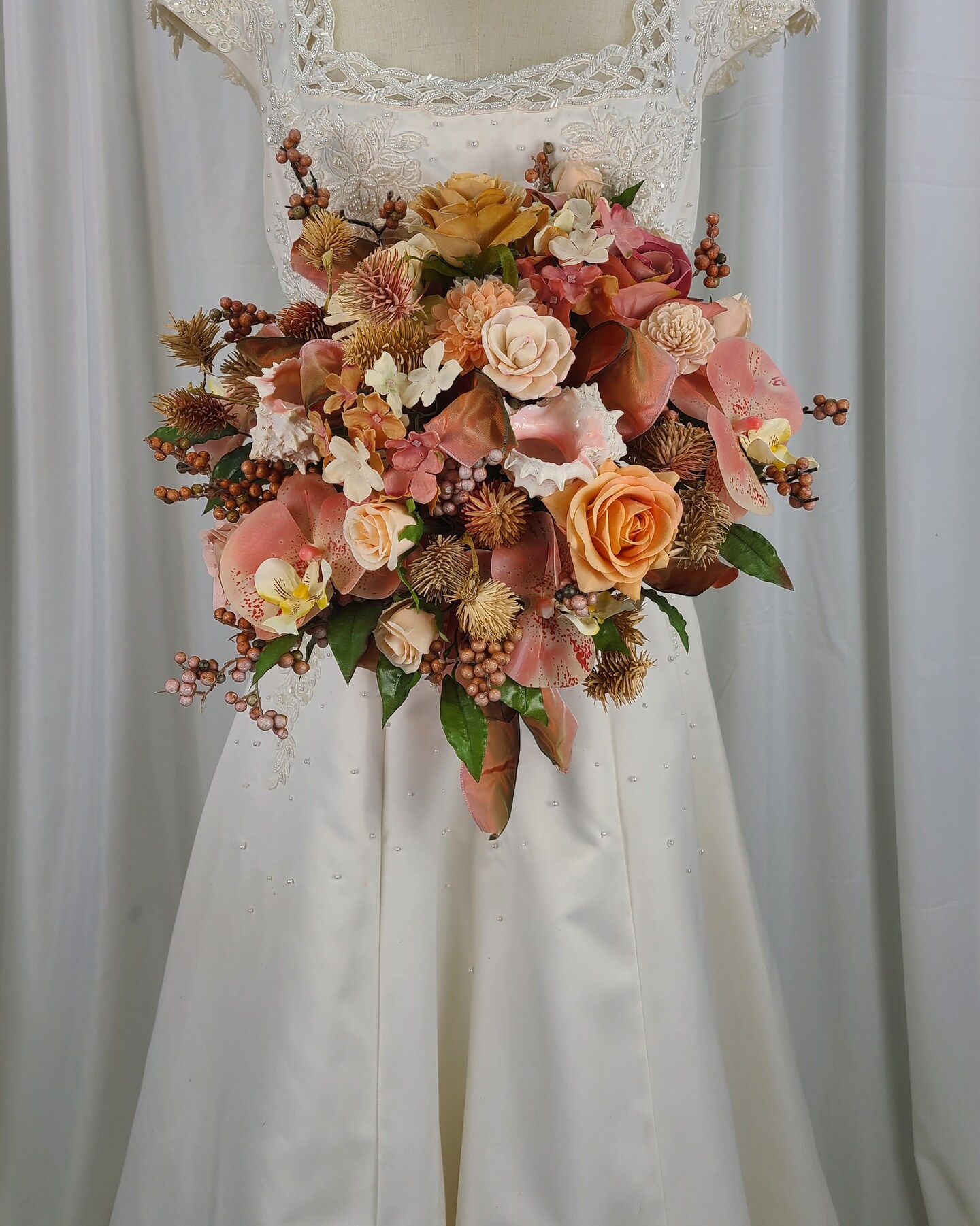 Seaside Gathering Faux Silk Wedding Bouquet | MakerPlace by Michaels, image size:863x1080