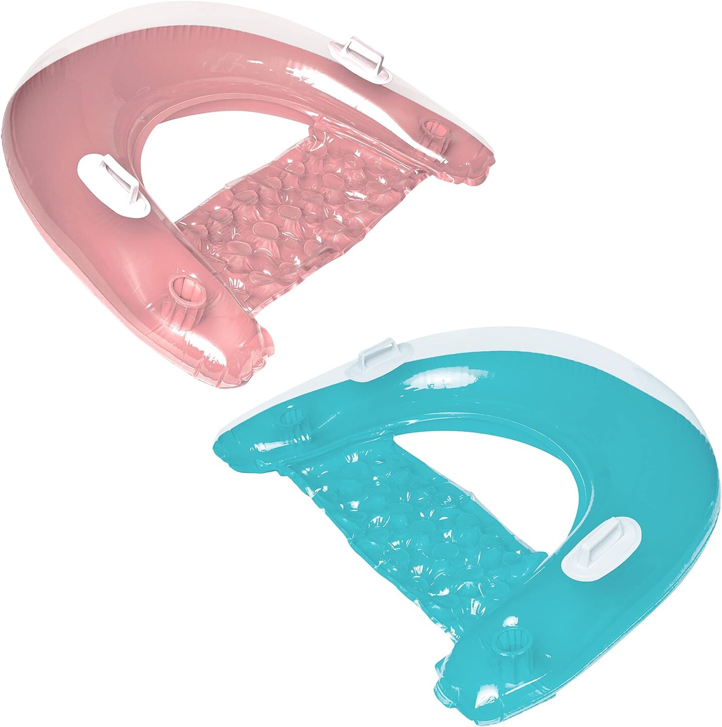 4E&#x2019;s Novelty 2 Pack Inflatable Pool Chair Float - Pool Floats for Adults with Drink &#x26; Phone Holder